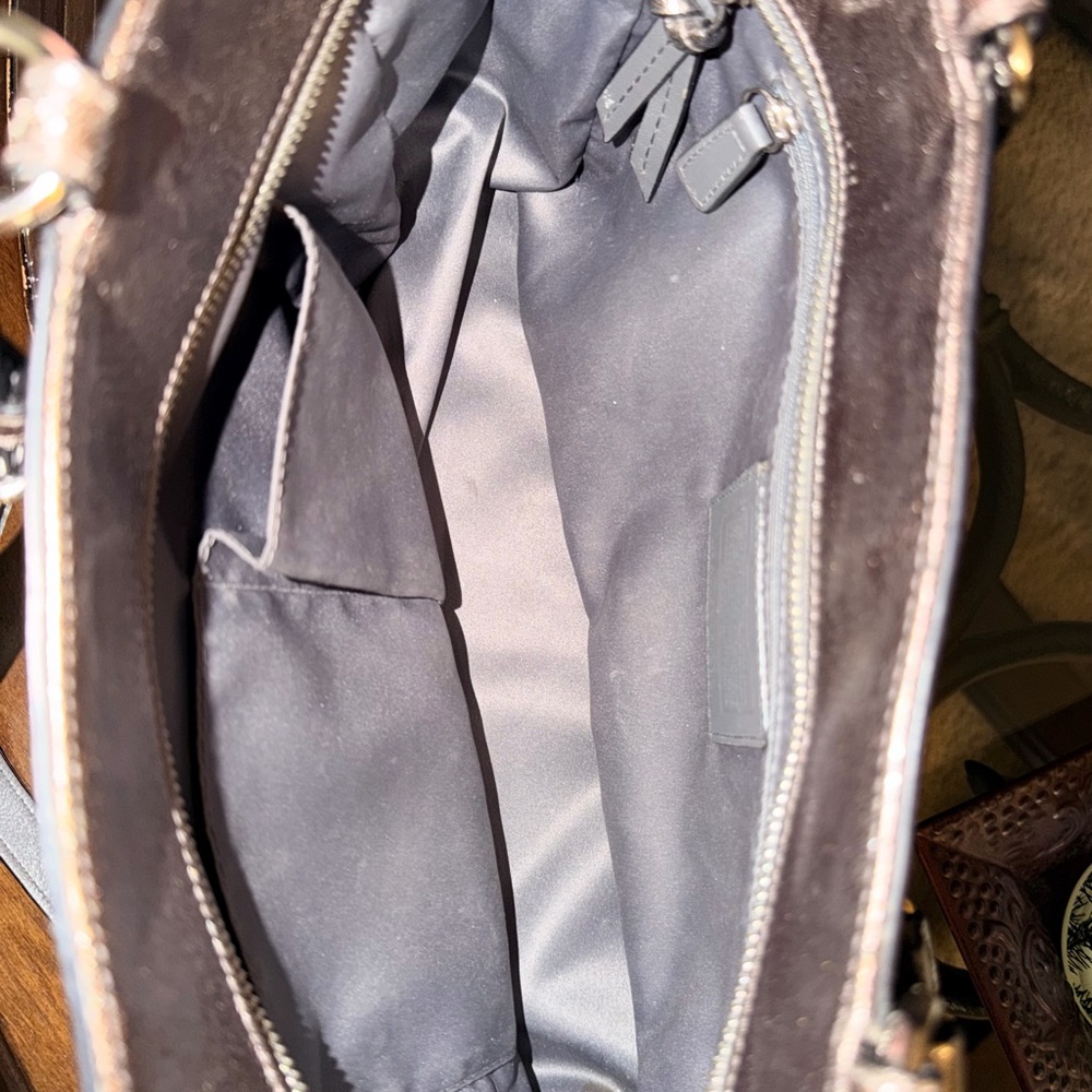 Coach Gallery Metallic Bronze Signature Lurex Tote - Picture 13 of 14